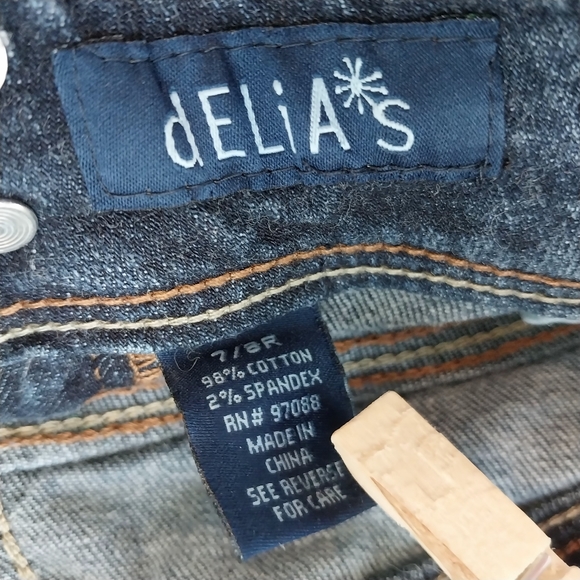 Delia's Jayden Juniors skinny blue jeans Size 7/8R - Picture 7 of 15